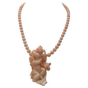 Collana in corallo rosa pelle d'angelo