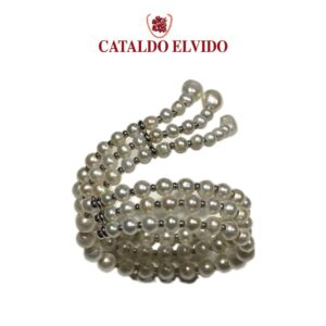 Bracciale di perle coltivate in argento
