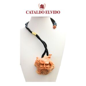 Collana in corallo nero e corallo cerasuolo